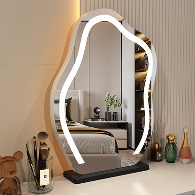 云朵化妆镜台式桌面带灯梳妆台镜