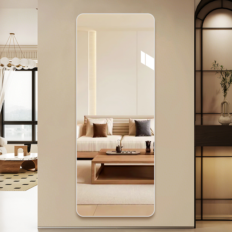 全身穿衣镜贴墙自粘镜子内装隐形贴柜门粘贴试衣镜宿舍衣柜玻璃镜