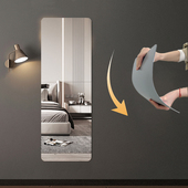 压克力镜子贴墙自粘软镜面贴纸家用衣柜墙面全身全身镜高清全身镜