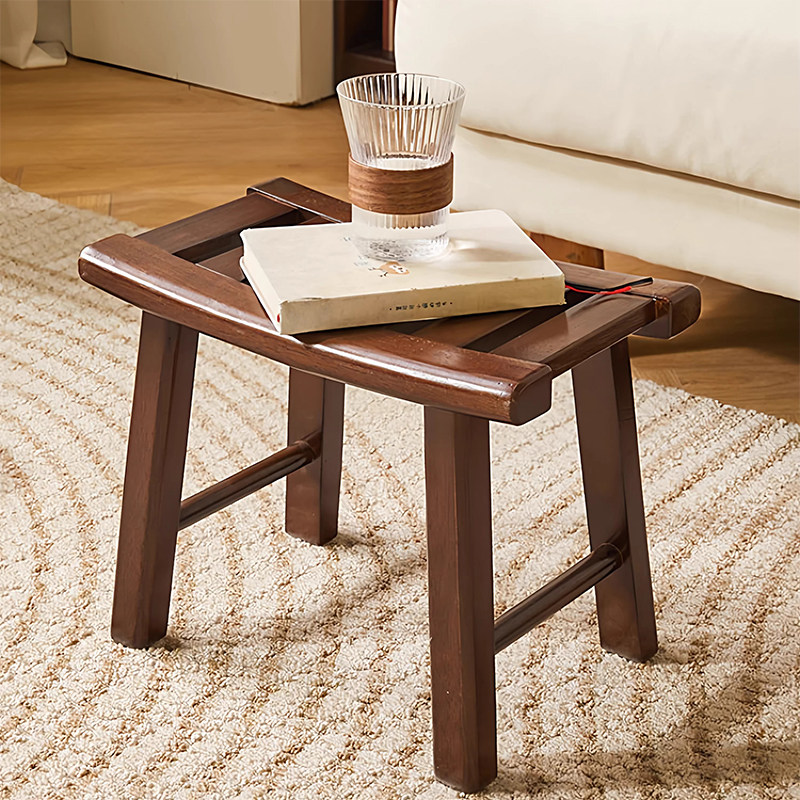 家用矮凳家用玄关换鞋凳浴室洗澡凳马鞍凳客厅实木板凳坐凳小凳子