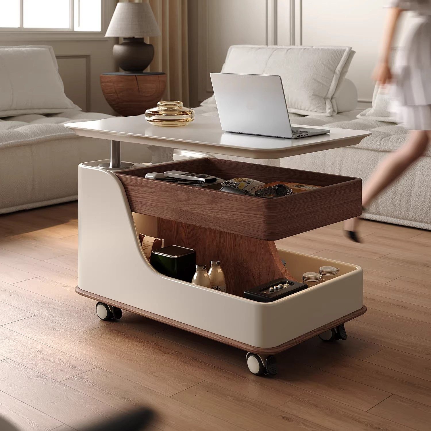 可移动升降茶几简约小户型现代轻奢客厅新款沙发升降家用推车边几,住宅家具,角几/边几,淘宝优惠券,粉丝福利购,淘宝优惠卷