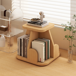 360度旋转收纳架书房CD架唱片收纳架办公室桌上书架儿童绘本架子