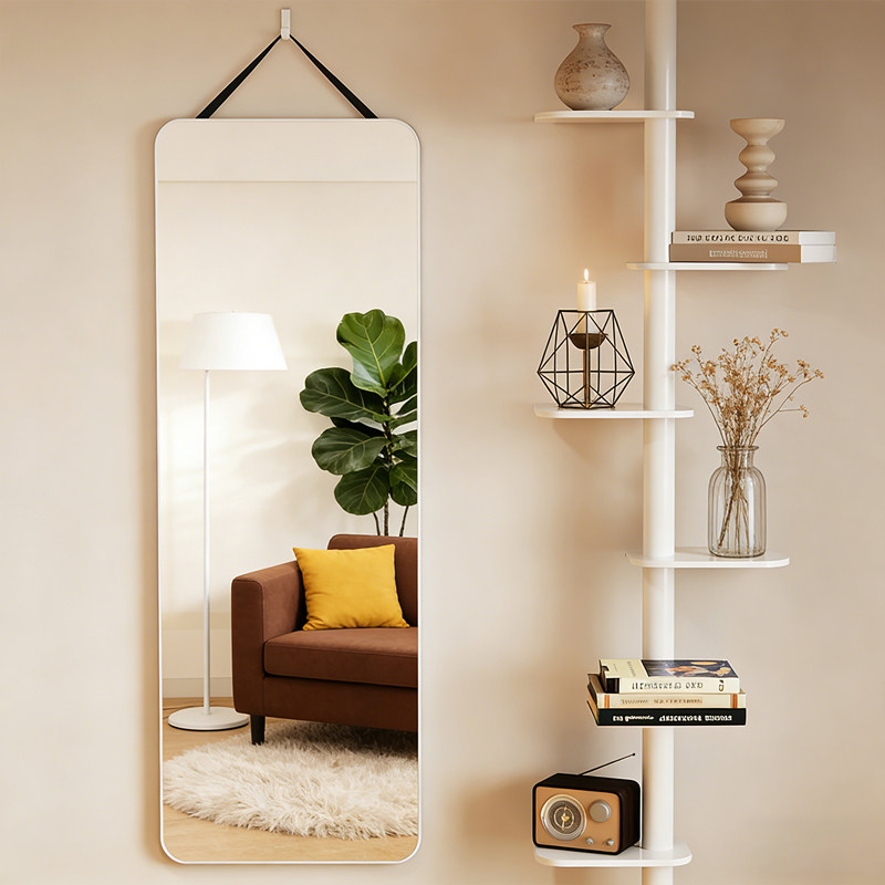 网红大试衣镜壁挂家用玻璃全身镜挂墙镜子贴墙自粘卧室挂绳穿衣镜,住宅家具,穿衣镜,淘宝优惠券,粉丝福利购,淘宝优惠卷