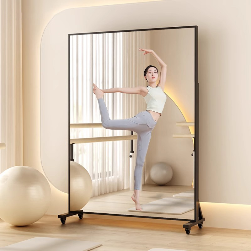 可移动全身镜舞蹈镜家用健身