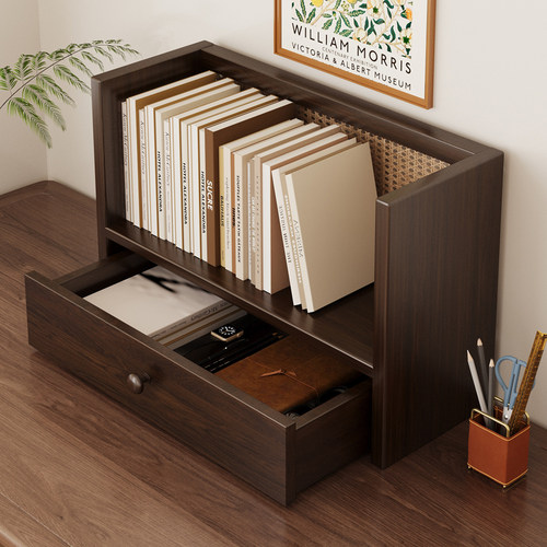 桌面实木书架置物架简易书柜