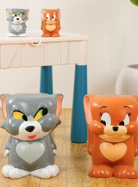 换鞋凳猫和老鼠入户门创意家居乔迁礼实用可爱卡通客厅落地摆件
