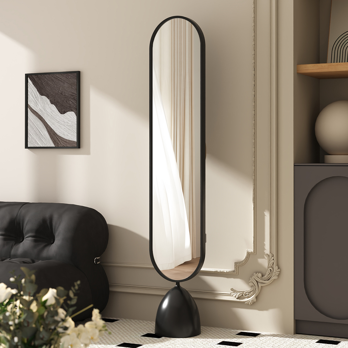 乐远可旋转多功能落地穿衣镜