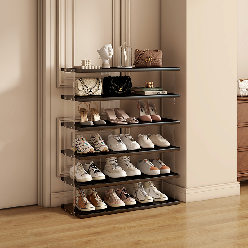 亚克力中古风落地式大容量鞋架