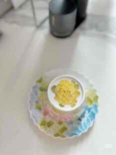 手绘猪口水杯手工陶瓷咖啡杯牛奶杯早餐杯豆浆杯新品280毫升