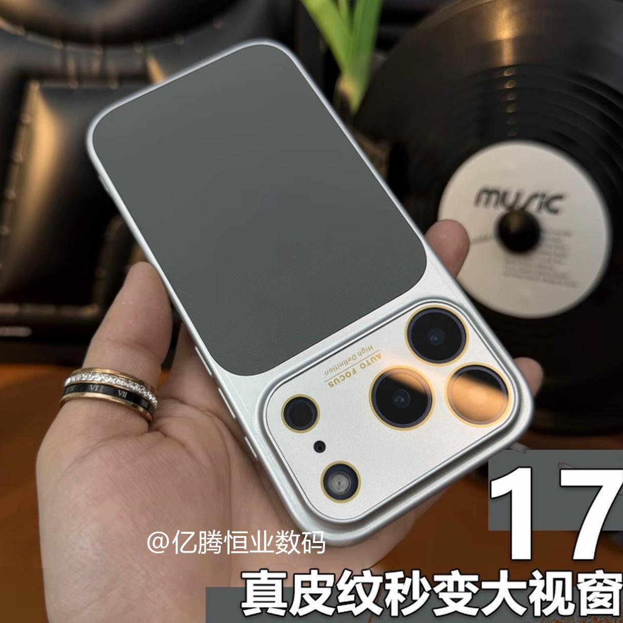 豪华皮革适用iPhone17ProMax手机壳苹果16pro皮套男【橙色-自带高清镜头膜】超薄15pm全包防摔ip13/12保护套
