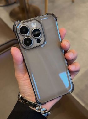 超强防摔适用苹果16手机壳新款16promax透明壳iphone14promax气囊抗摔13硅胶ip12高级感男15p女11简约夏por潮
