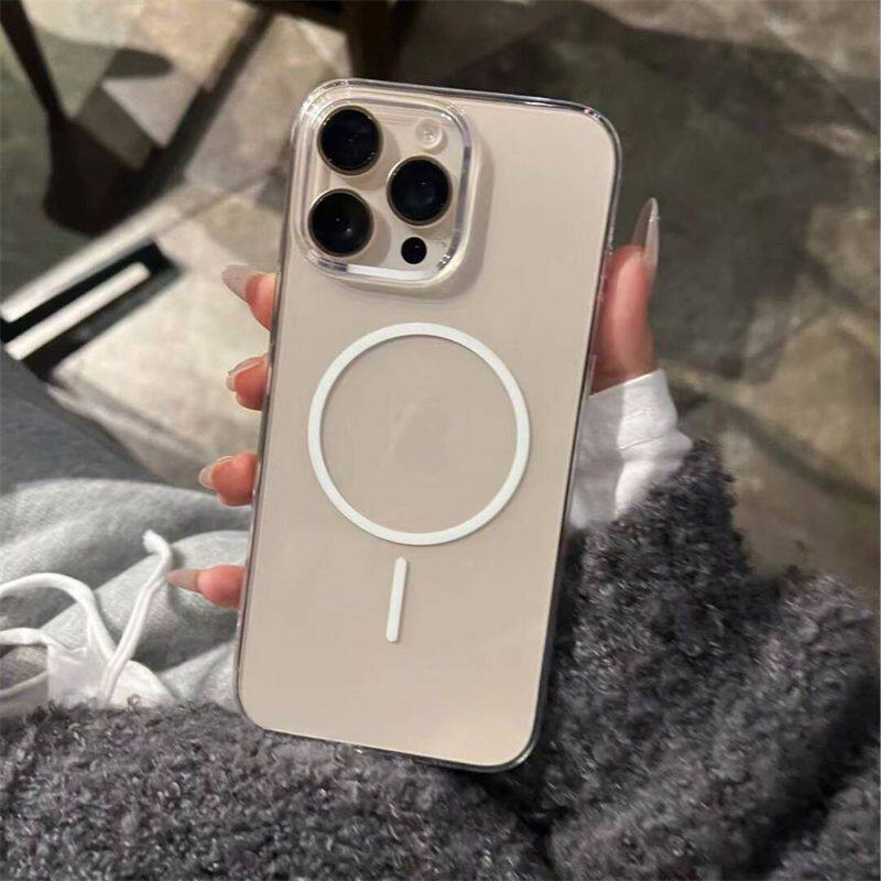 苹果16 ins高级感细圈磁吸iPhone16pro14手机壳15ProMax新款12透明13不发黄14plus男女15情侣16promax防摔套