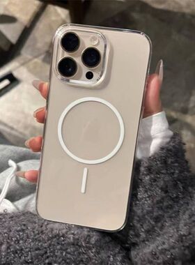 苹果16 ins高级感细圈磁吸iPhone16pro14手机壳15ProMax新款12透明13不发黄14plus男女15情侣16promax防摔套