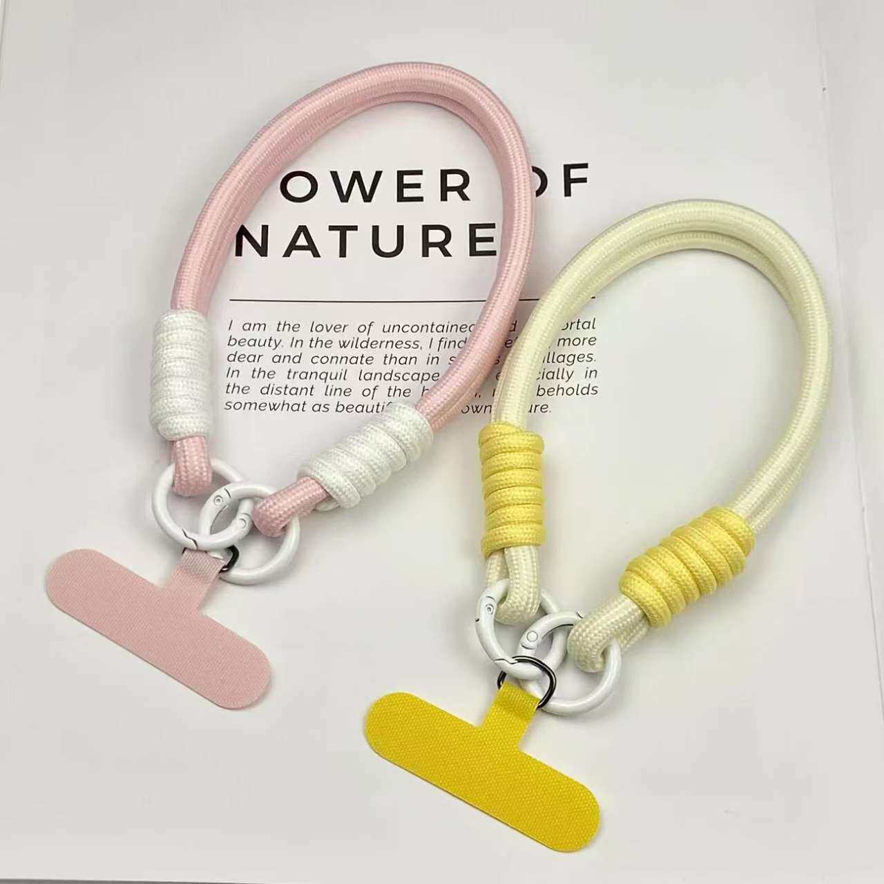 简约风手机壳短款手绳浅色百搭手腕带耐用结实钥匙扣相机挂链ccd