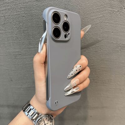 肤感磨砂散热无边框15苹果16手机壳iPhone13硬壳12ProMax超薄11散热xs半包保护套xr裸机手感简约高级感防摔14