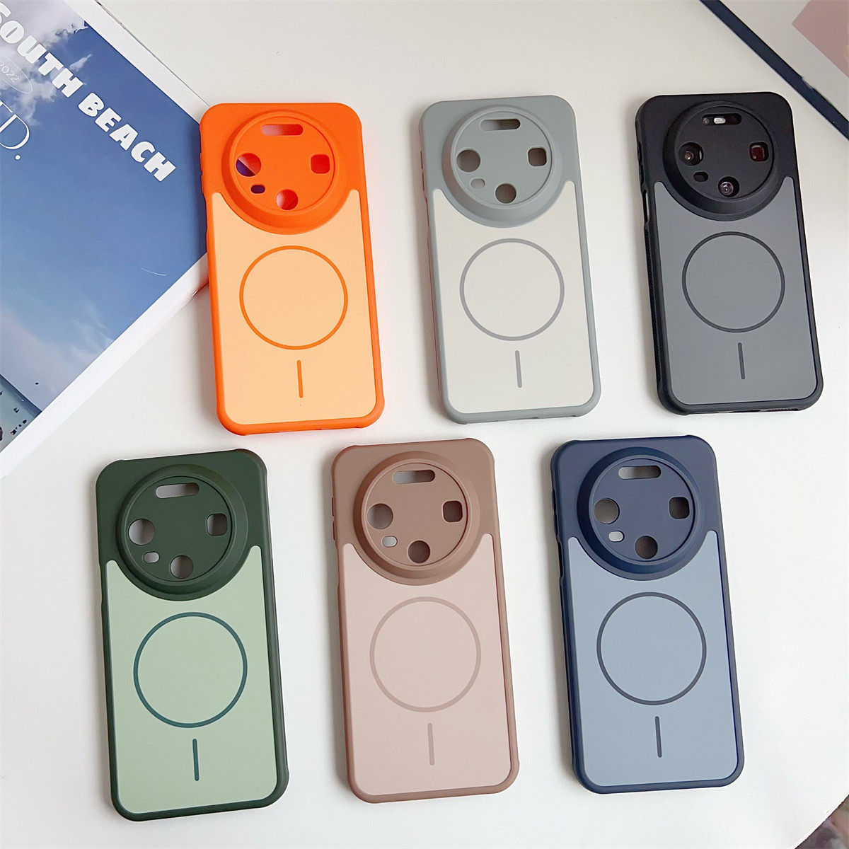 磨砂肤感散热边适用华为Mate80手机壳新款Mate80Promax撞色小磁吸Mate70时尚商务个性华为Pura80全包防摔硬壳