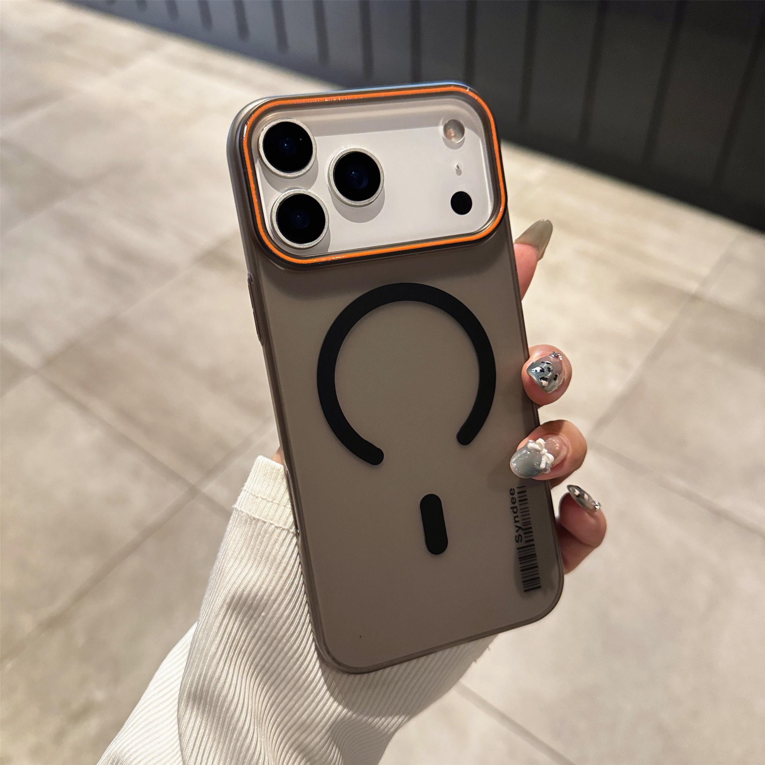 新款冰雾磨砂苹果磁吸手机壳