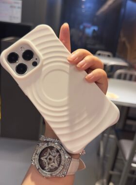 新款波漾纹iPhone15/14promax网红手机壳小众情侣适用13pm防摔苹果13pr高级保护套12清新耐脏11p时尚大孔软男