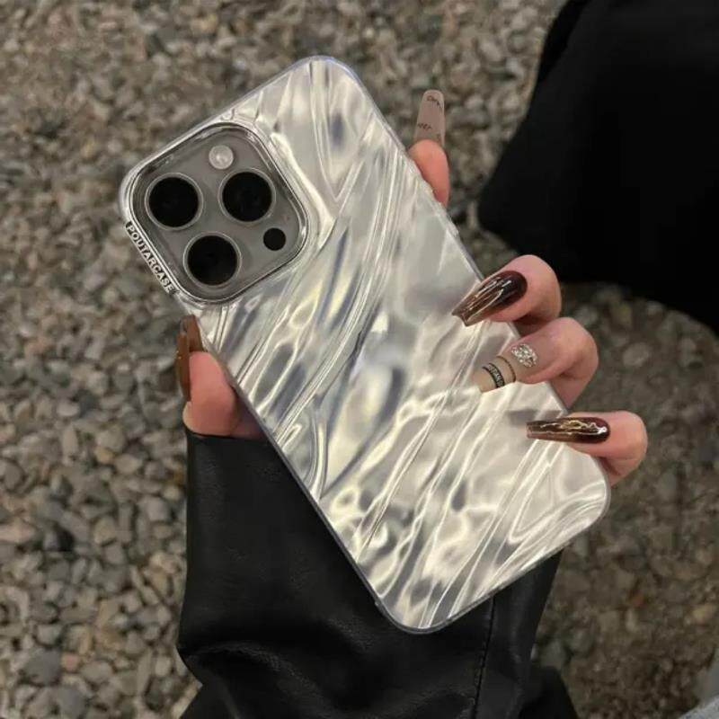 iPhone15亚克力ins渐变镭射防摔