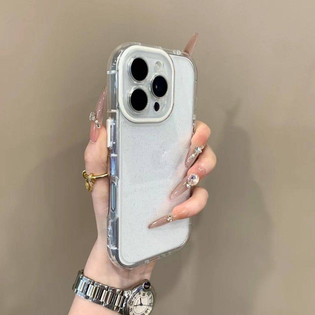 ins闪粉多巴胺果冻苹果16手机壳