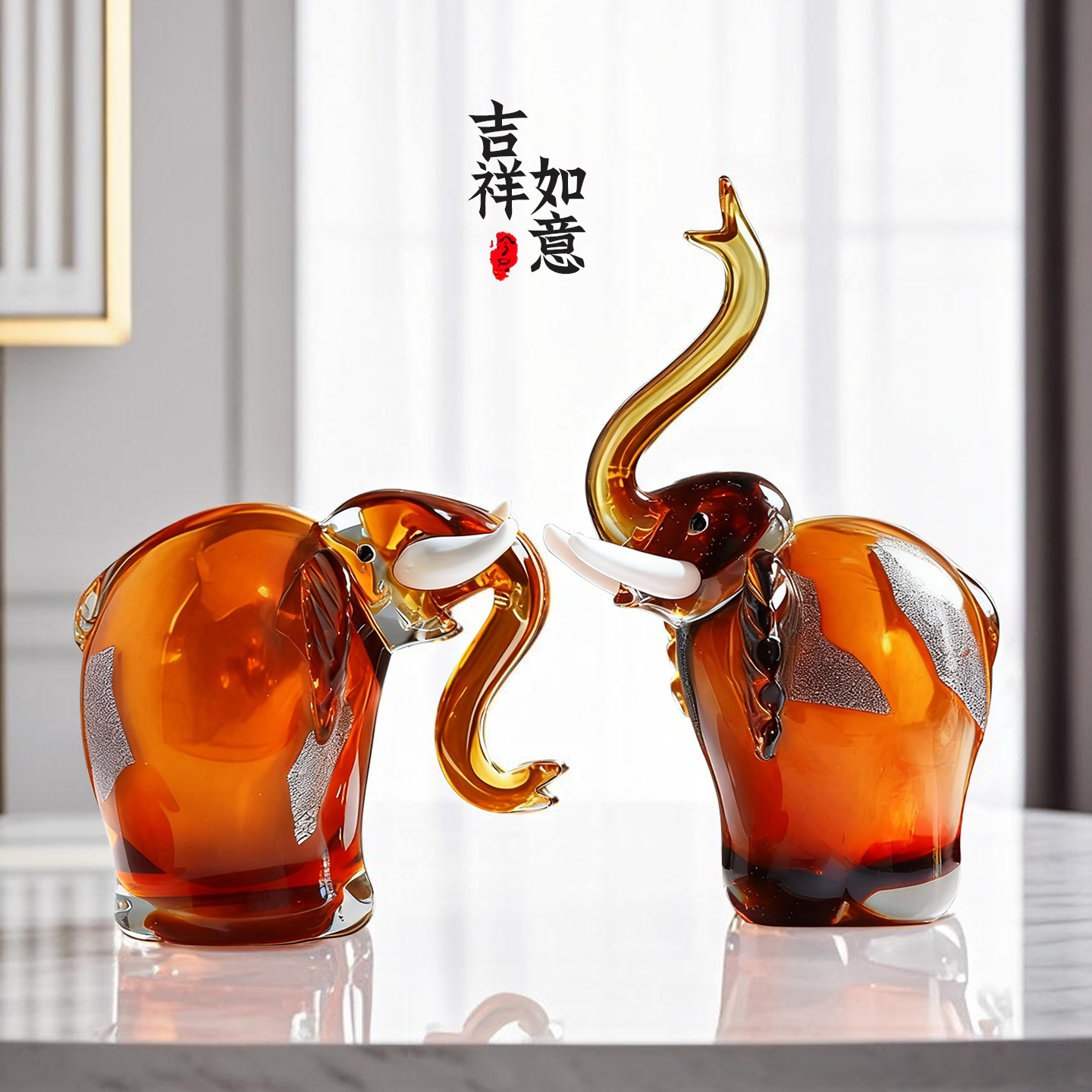 玄关桌面摆件客厅轻奢高档2025新款酒柜办公室装饰开业礼物工艺品