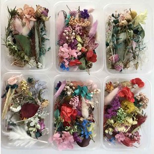 香薰蜡烛浮游花干花手工DIY材料包花材零碎花材花头零散花材料盒