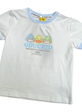小黄鸭夏季男童女童小童短袖T恤