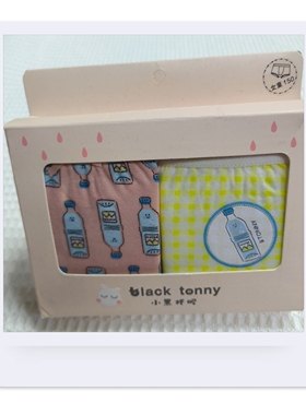 小黑托昵女童莫代尔棉平角内裤2条装