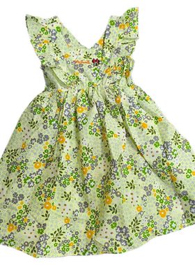 迪夏季女童印花连衣裙