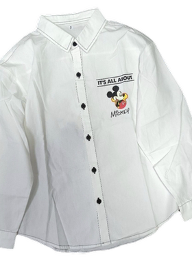 迪春秋款男童长袖衬衣