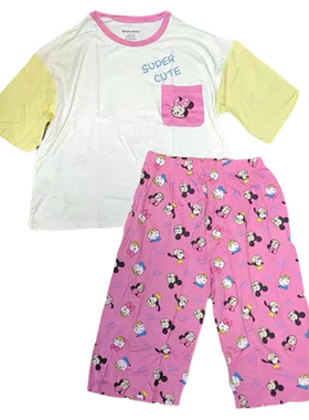 小黑托昵夏季女童莫代尔家居服套装