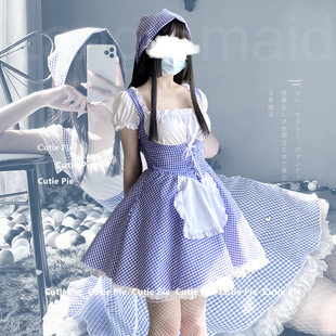 cutie：性感睡衣cos 美腿火辣丝滑内衣可爱肚兜女仆制服黑丝套装