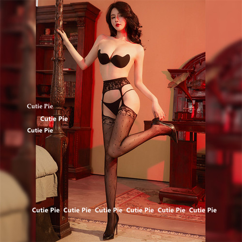 cutie：舔妹妹jiojio渔网袜黑丝蝴蝶结jk可爱丝袜薄款中筒袜少女