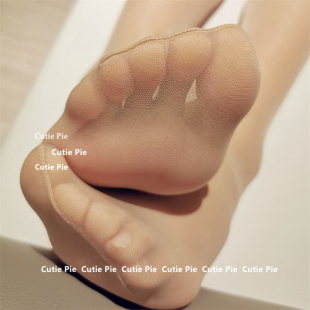 cutie：丝袜超薄足尖透明6D连裤 袜脚尖隐形T裆粉底袜无加固黑丝女