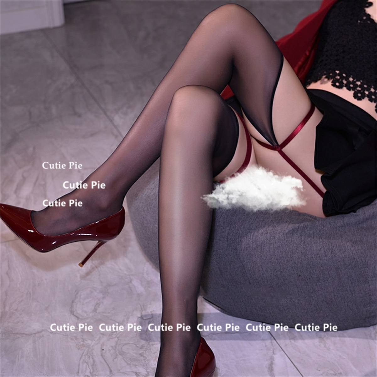 性感捆绑吊带一体袜黑丝超薄长筒女过膝显瘦丝袜蕾丝夜店酒吧风女