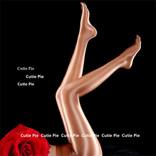 女 开档丝滑健美彩色舞蹈紧身连体裤 cutie：秋冬款 油亮光泽打底裤