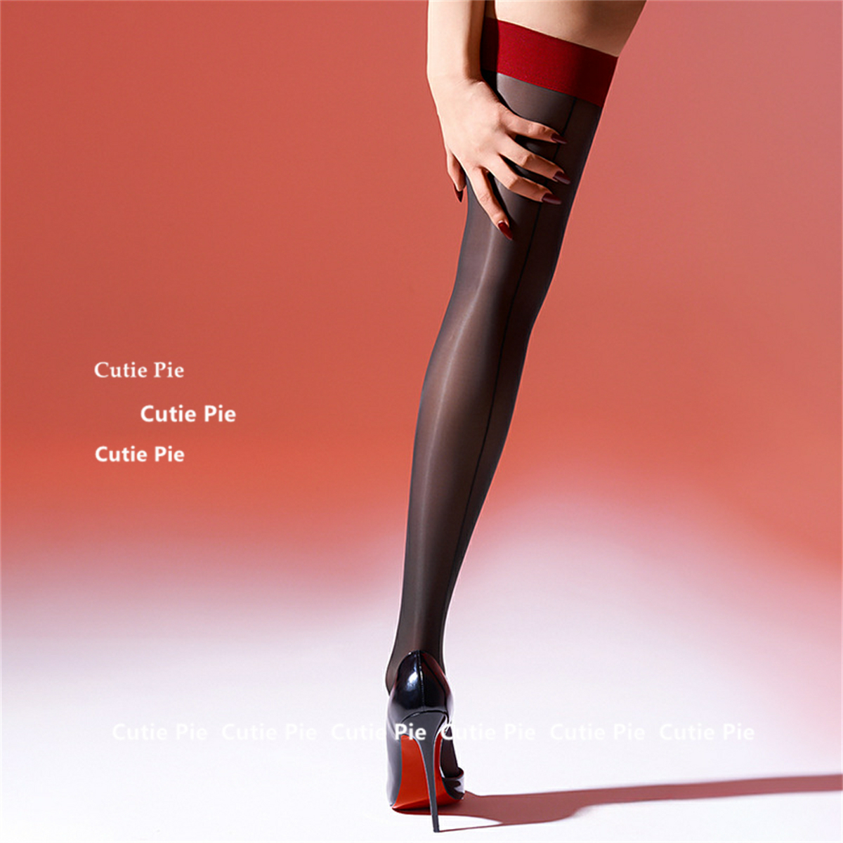 cutie：油亮柔滑长筒袜轻薄蝉翼系列柔光纱时尚丝滑高密高级连裤