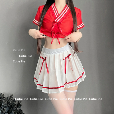 cutie纯欲学院风制服套装小胸JK制服套装秋季辣妹百褶裙透明女