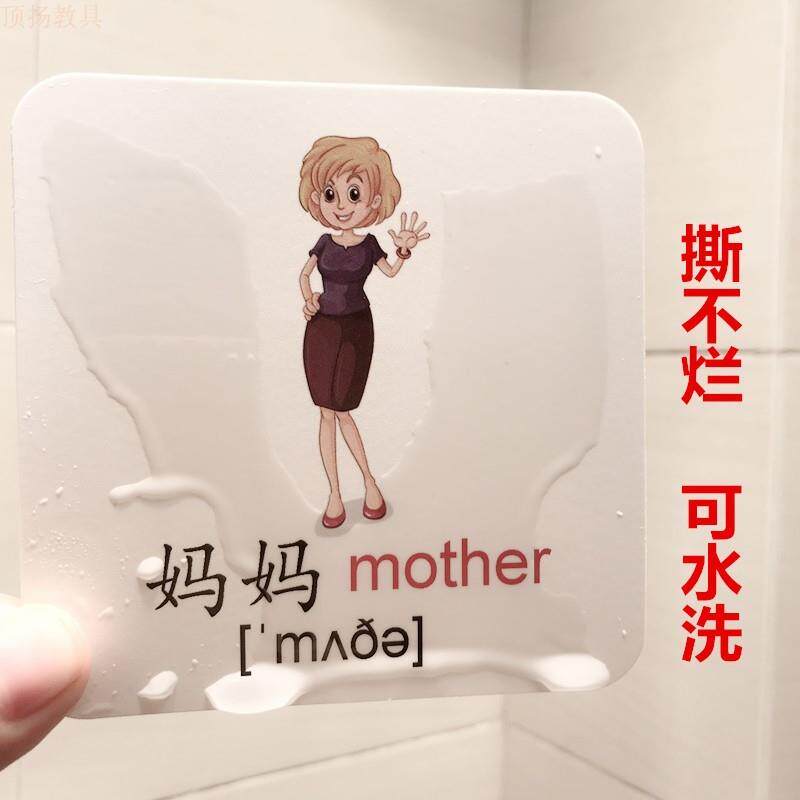人物英文发声家庭成员单词卡片