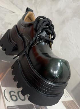 私人定制新品女鞋乐福鞋318-8方头欧洲站时尚潮流厚底小个子复古