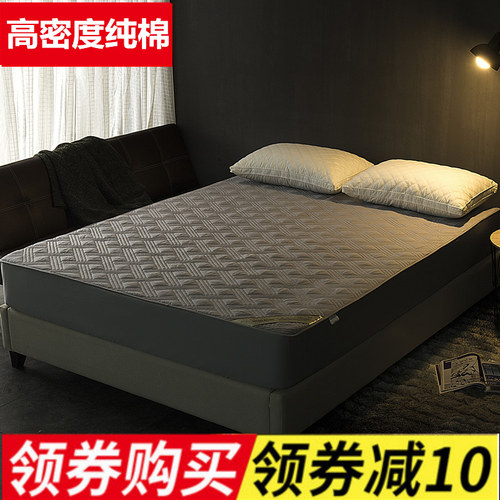 高密度纯棉床罩席梦思保护套全棉加厚乳胶棕垫床垫套夹棉防滑床笠 - 封面