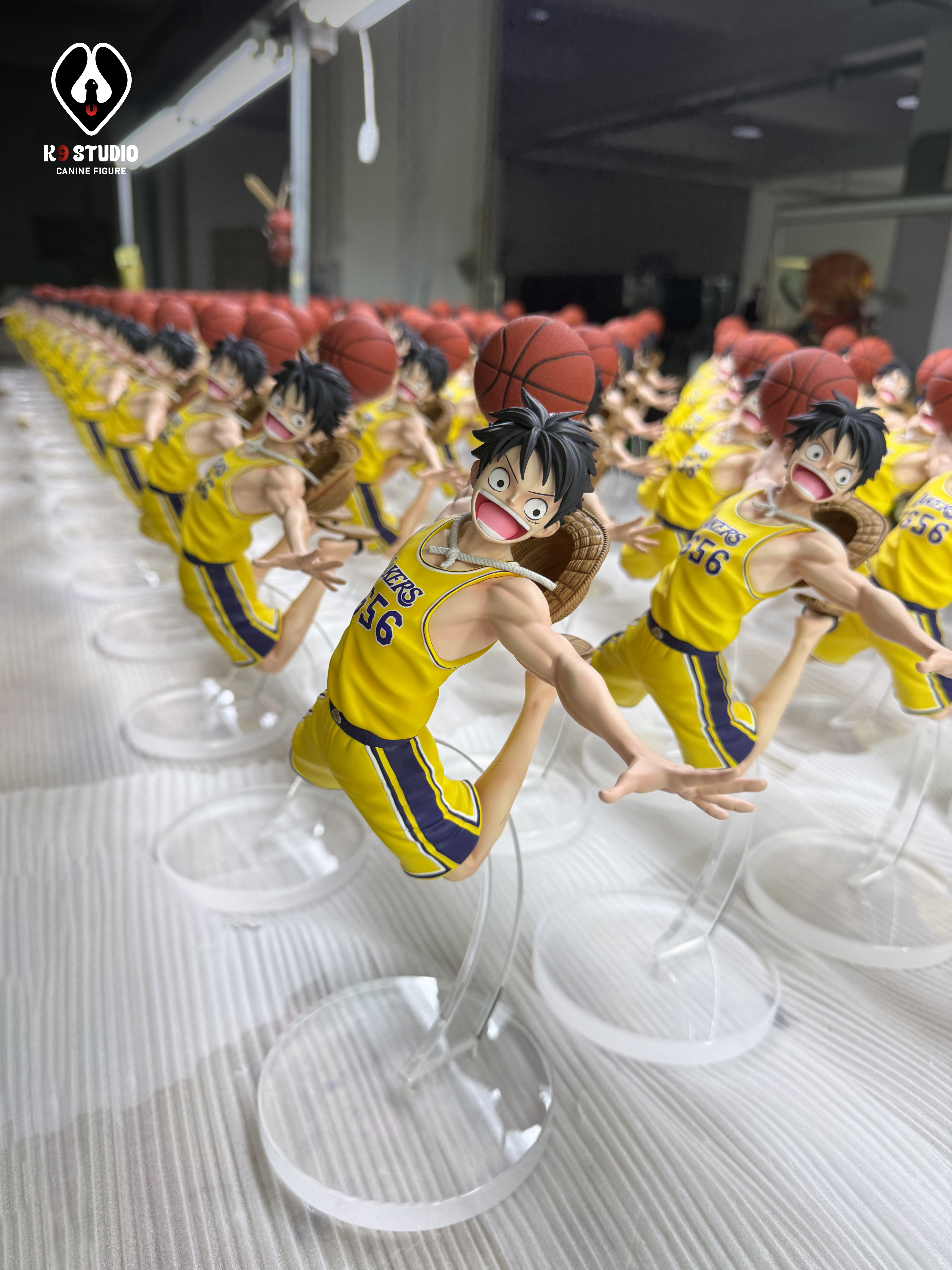 【尾款】丈青GK K9 路飞 草帽篮球队 手办 雕像