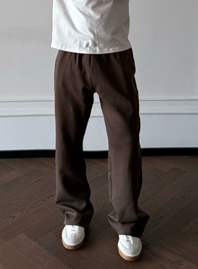 DSRG兰精莱赛尔重磅棕色卫裤男cleanfit宽松恒温暖皮灰色运动长裤