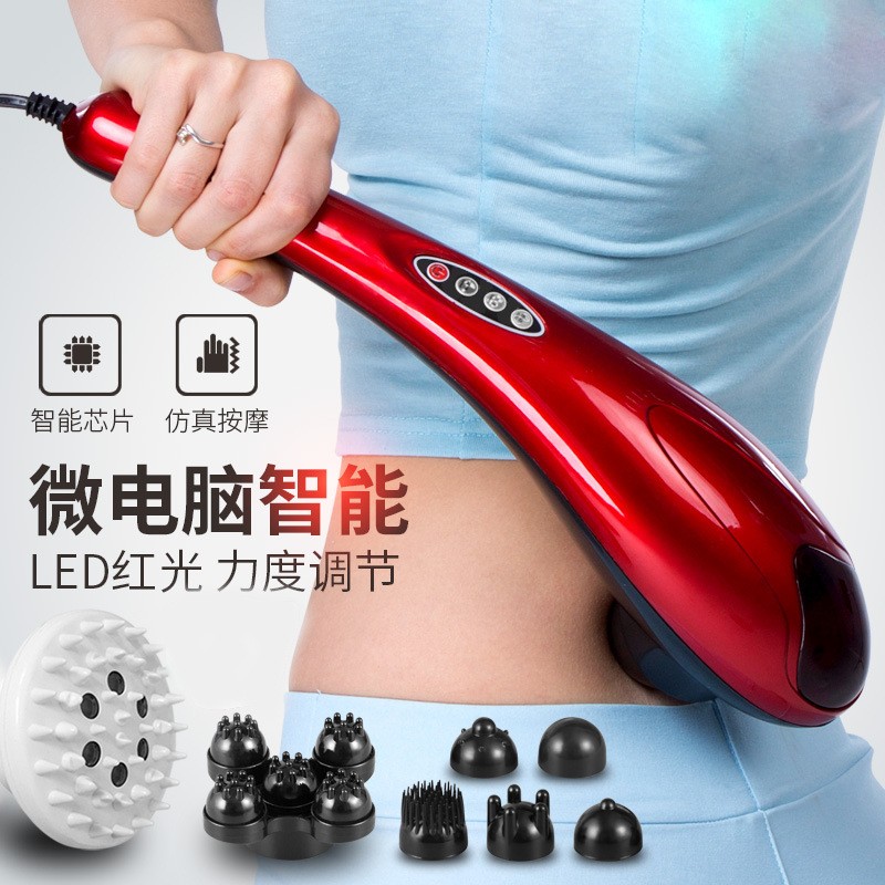 跨境按棒器电动捶背器敲打锤多功能全身家用震动手持式按