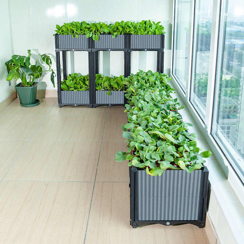 家庭阳台种菜专用箱楼顶蔬菜种植箱长方形花盆神器塑料户外花箱大