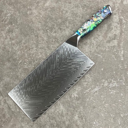 67层vg10鱼骨纹大马士革钢家庭菜刀鲍鱼贝壳手柄厨师专用切片刀