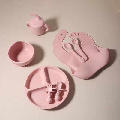 食品级硅胶自主进食餐具套装