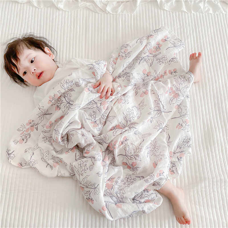 婴儿竹棉襁褓巾纱布毯子春夏薄款宝宝空调房盖毯浴巾遮阳毯小被子,婴童用品,毯子,淘宝优惠券,粉丝福利购,淘宝优惠卷