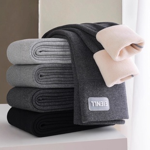 女 螺纹棉加绒加厚羊羔绒高腰收腹保暖可外穿打底裤 2429 秋冬新款