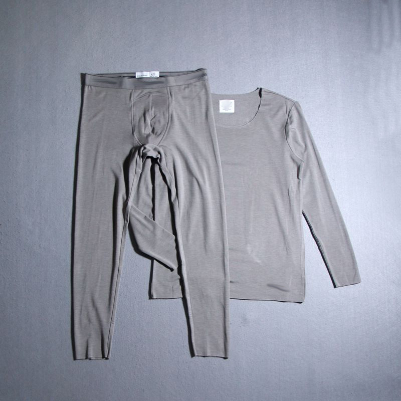 男简约保暖套装打底长袖T恤秋裤